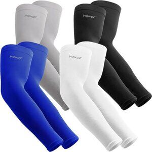 4 Pairs Arm Sleeves for Men Women, UPF 50 Cooling UV Sun Protection